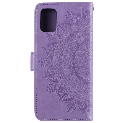 Imprint Flower Leather Case for Motorola Moto G9 Plus Wallet Stand Cover