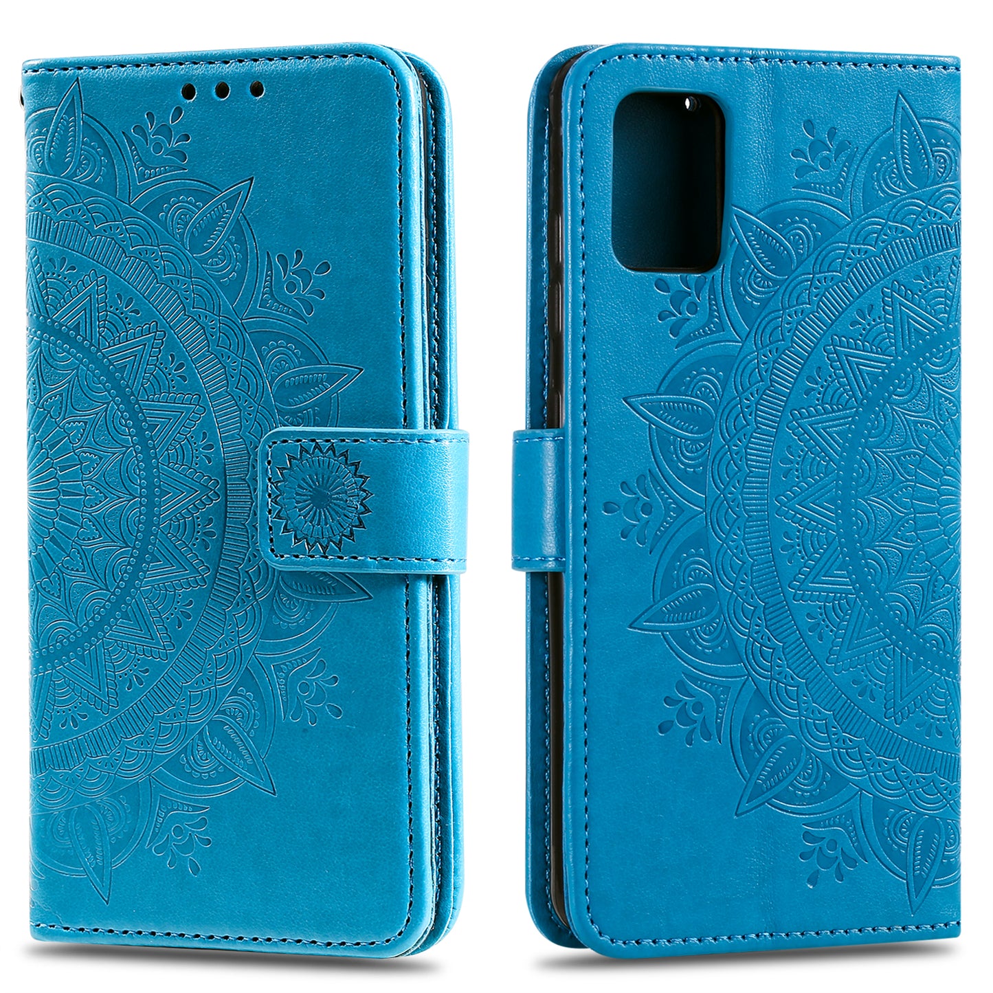 Imprint Flower Leather Case for Motorola Moto G9 Plus Wallet Stand Cover