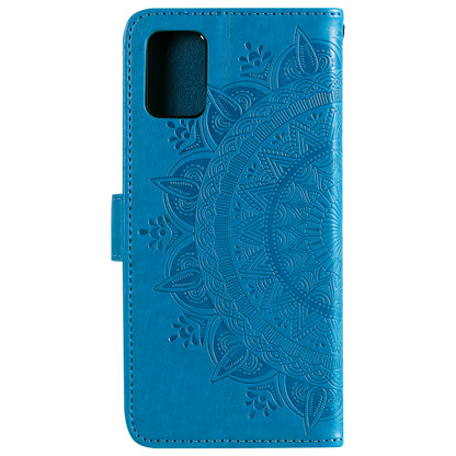 Imprint Flower Leather Case for Motorola Moto G9 Plus Wallet Stand Cover