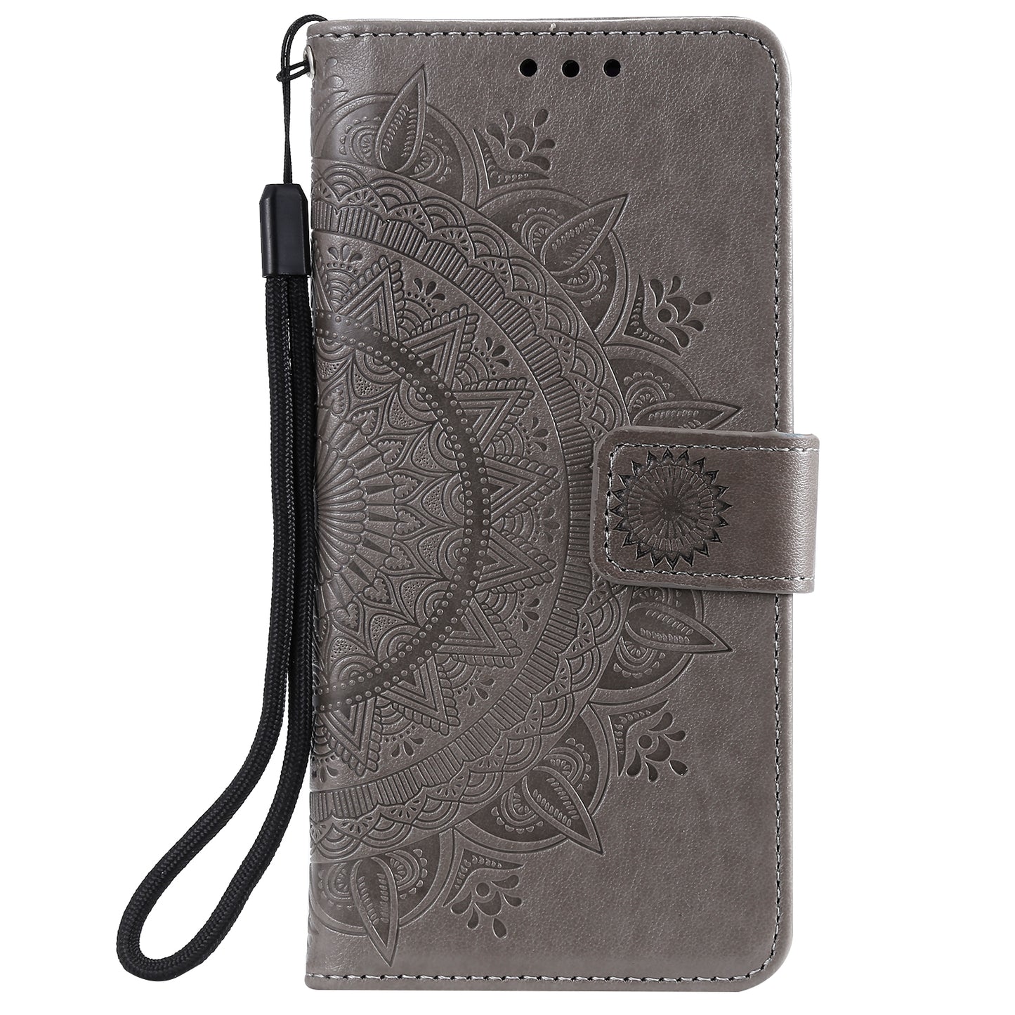 Imprint Flower Leather Case for Motorola Moto G9 Plus Wallet Stand Cover