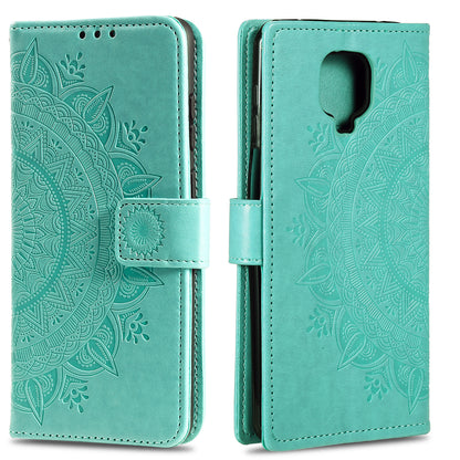 Imprint Flower Leather Shell for Motorola Moto G9 Play Wallet Stand Cover