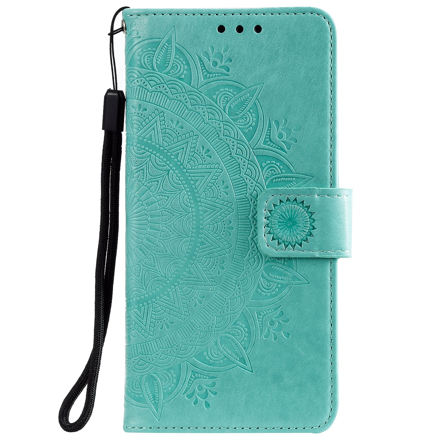 Imprint Flower Leather Shell for Motorola Moto G9 Play Wallet Stand Cover