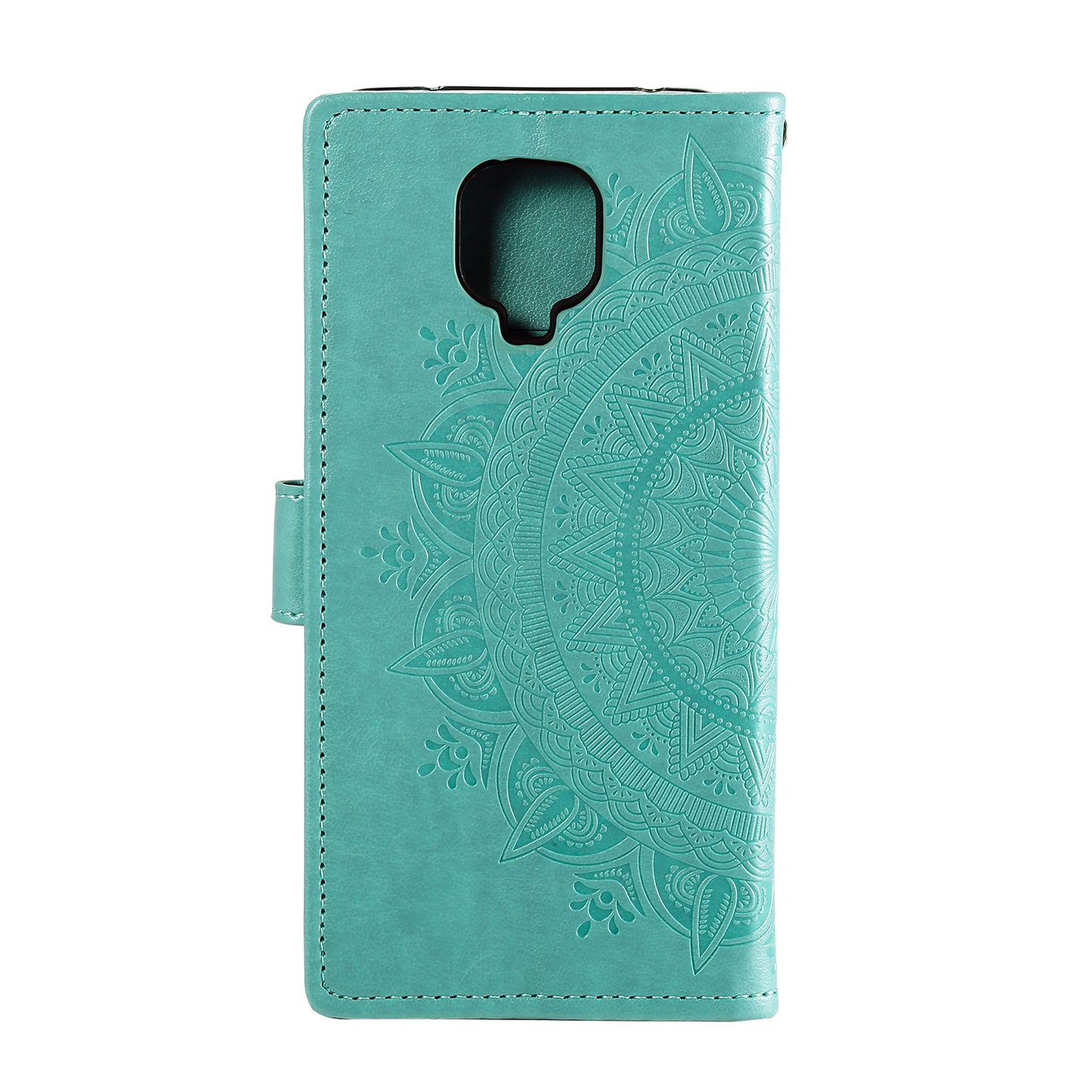 Imprint Flower Leather Shell for Motorola Moto G9 Play Wallet Stand Cover