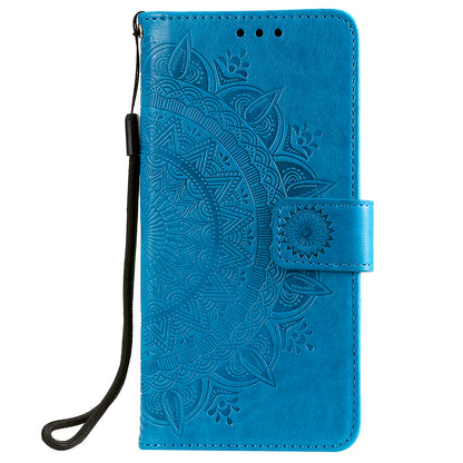 Imprint Flower Leather Shell for Motorola Moto G9 Play Wallet Stand Cover