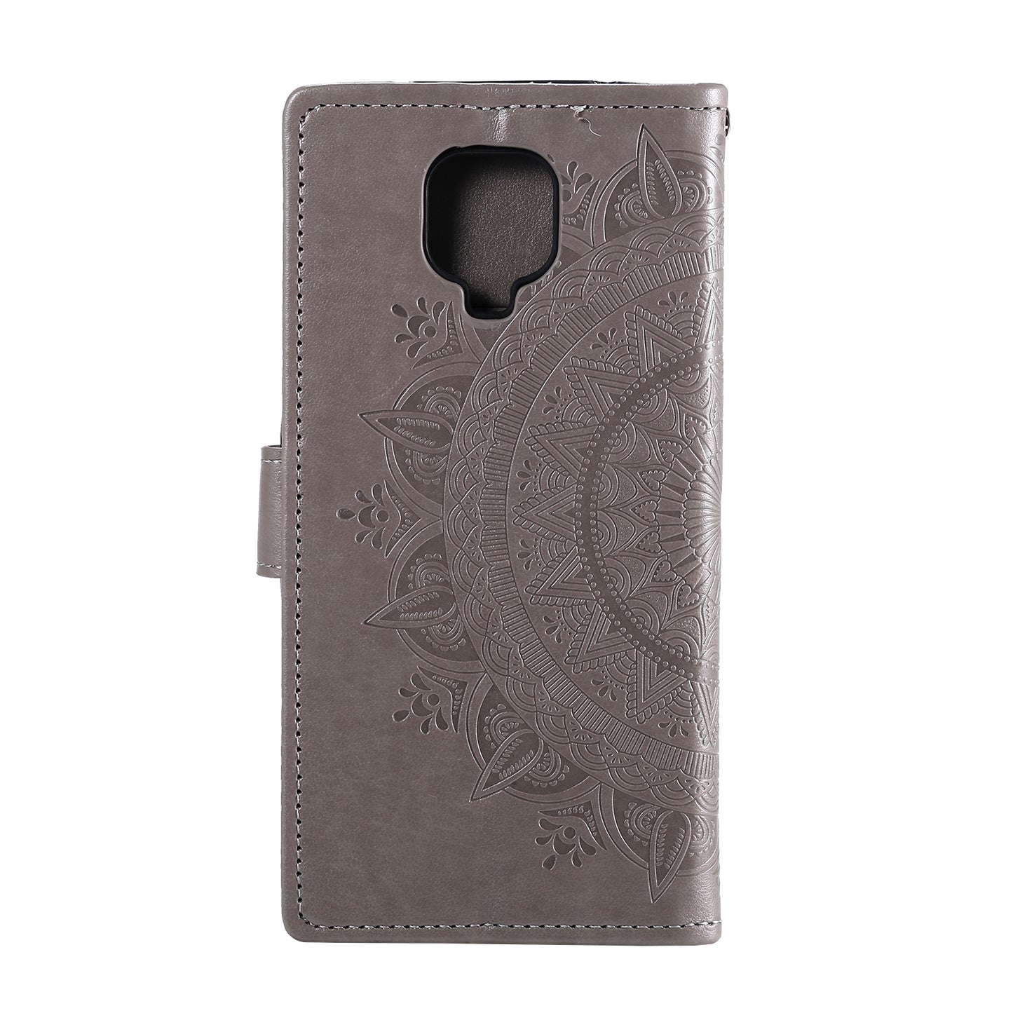 Imprint Flower Leather Shell for Motorola Moto G9 Play Wallet Stand Cover