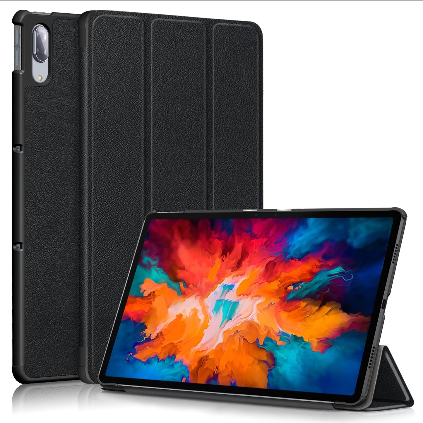 Tri-fold Sleep/Wake up Function Leather Stand Case for Lenovo Tab P11 Pro TB-J706F