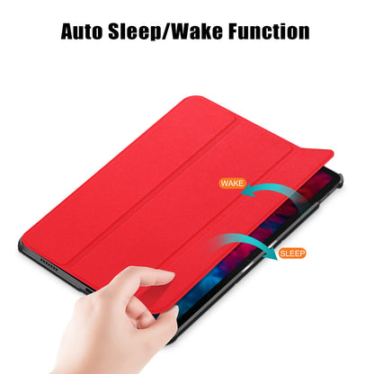 Tri-fold Sleep/Wake up Function Leather Stand Case for Lenovo Tab P11 Pro TB-J706F