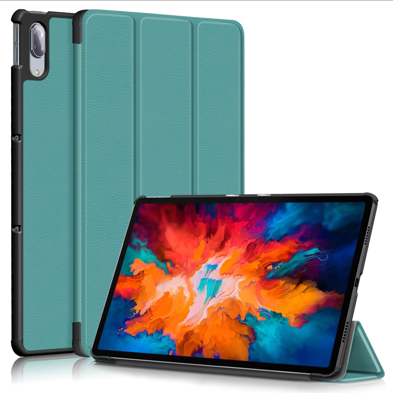 Tri-fold Sleep/Wake up Function Leather Stand Case for Lenovo Tab P11 Pro TB-J706F