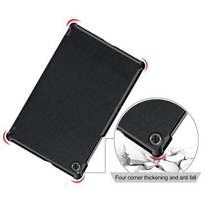 Tri-fold PU Leather Auto-wake/Sleep Smart Tablet Case for Lenovo Tab M10 HD Gen 2 TB-X306F / TB-X306X