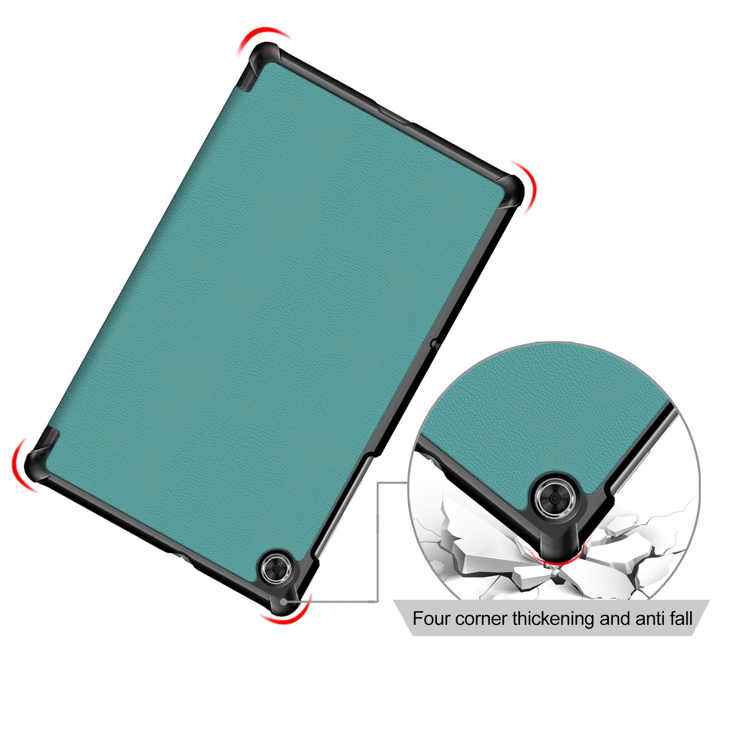 Tri-fold PU Leather Auto-wake/Sleep Smart Tablet Case for Lenovo Tab M10 HD Gen 2 TB-X306F / TB-X306X