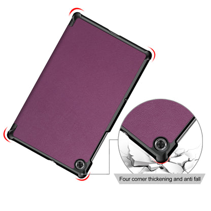 Tri-fold PU Leather Auto-wake/Sleep Smart Tablet Case for Lenovo Tab M10 HD Gen 2 TB-X306F / TB-X306X