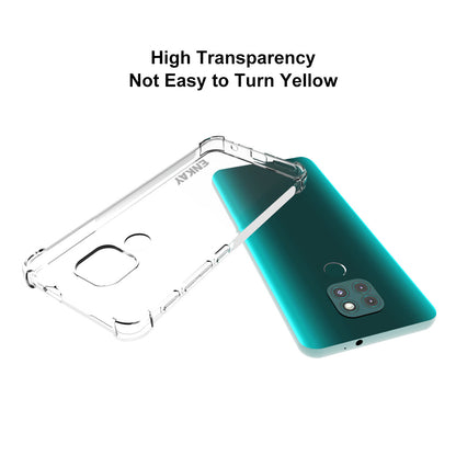 HAT-PRINCE ENKAY Anti-slip Clear Phone Case with 0.26mm 9H 2.5D Tempered Glass Protector for Motorola Moto G9 Play/G9 (India)