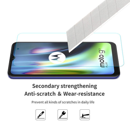 HAT-PRINCE ENKAY Anti-slip Clear Phone Case with 0.26mm 9H 2.5D Tempered Glass Protector for Motorola Moto G9 Play/G9 (India)