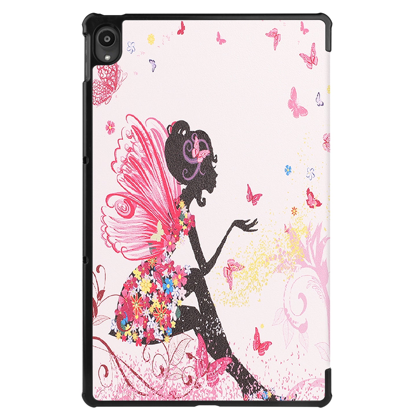 PU Leather Tri-Fold Stand Tablet Case with Dustproof Pattern Printing for Lenovo Tab P11 TB-J606F