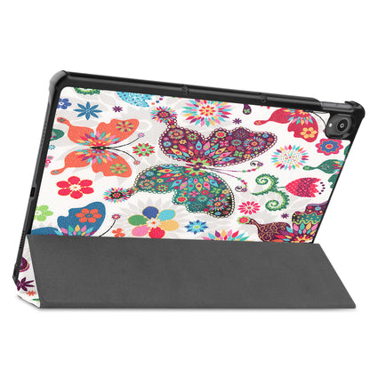 PU Leather Tri-Fold Stand Tablet Case with Dustproof Pattern Printing for Lenovo Tab P11 TB-J606F