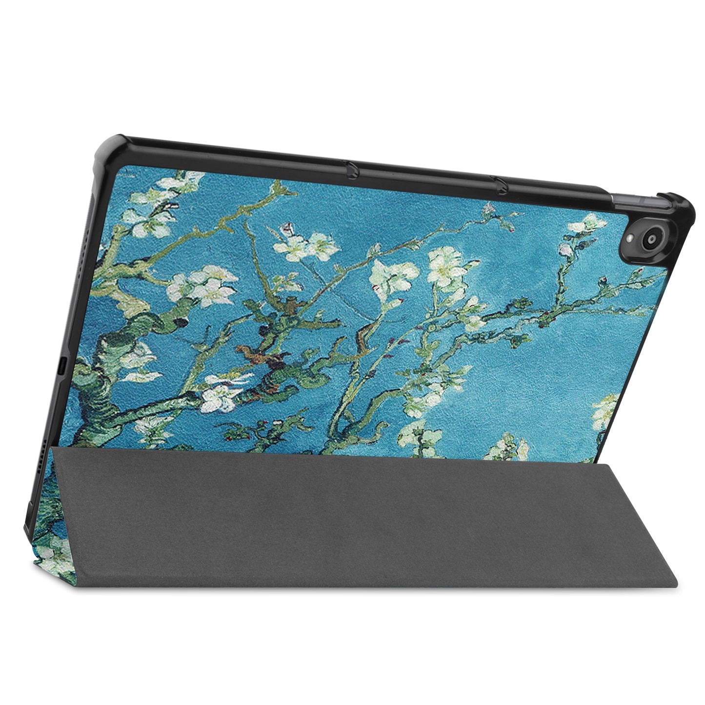 PU Leather Tri-Fold Stand Tablet Case with Dustproof Pattern Printing for Lenovo Tab P11 TB-J606F