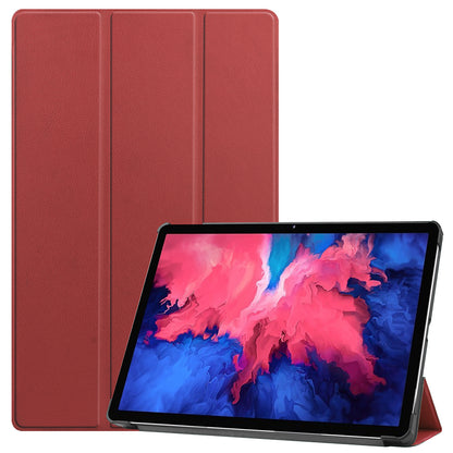 Tri-fold Leather Stand Tablet Case for Lenovo Tab P11 TB-J606F