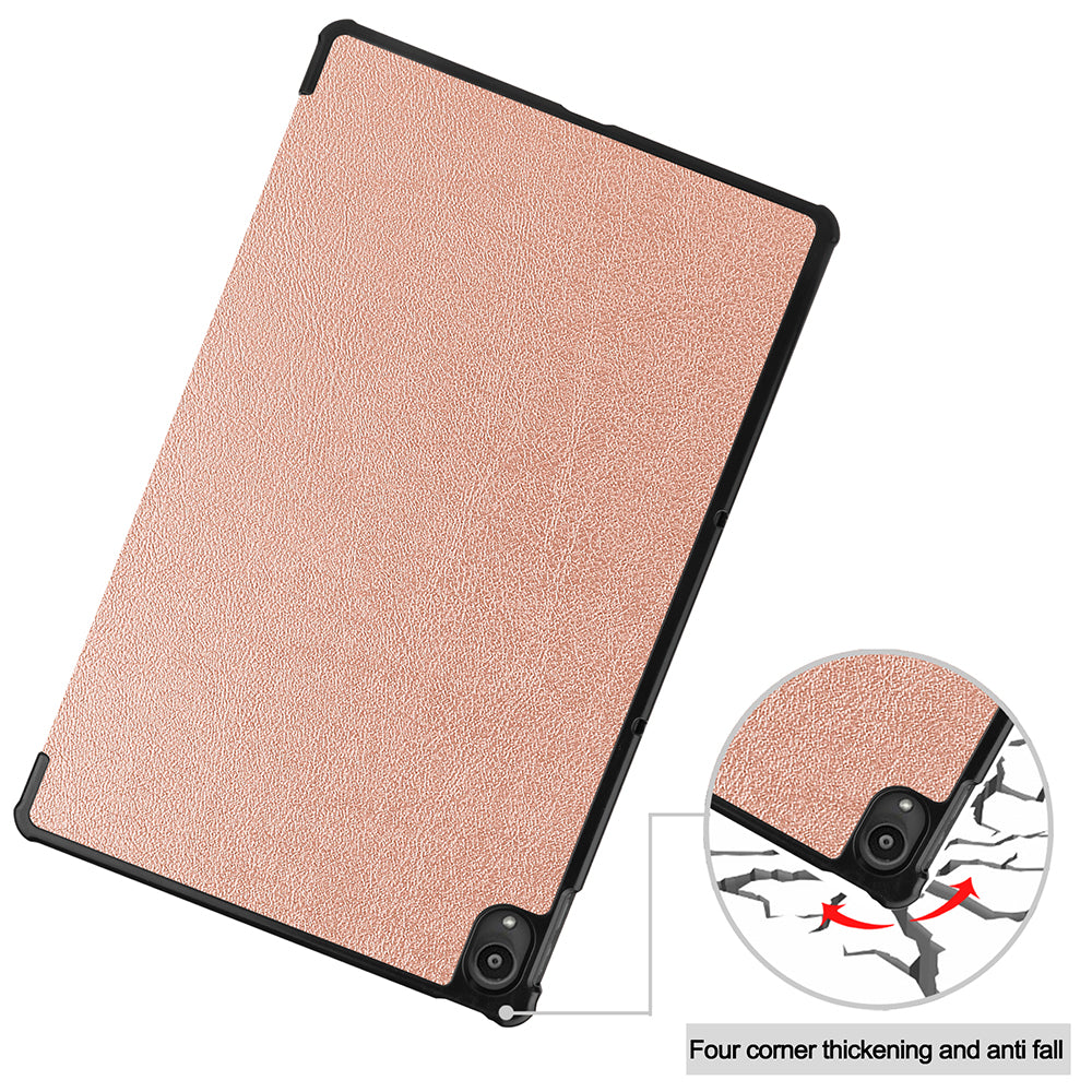 Tri-fold Leather Stand Tablet Case for Lenovo Tab P11 TB-J606F