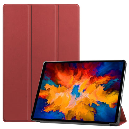 Stable Tri-fold Stand Leather Stand Tablet Case for Lenovo Tab P11 Pro TB-J706F