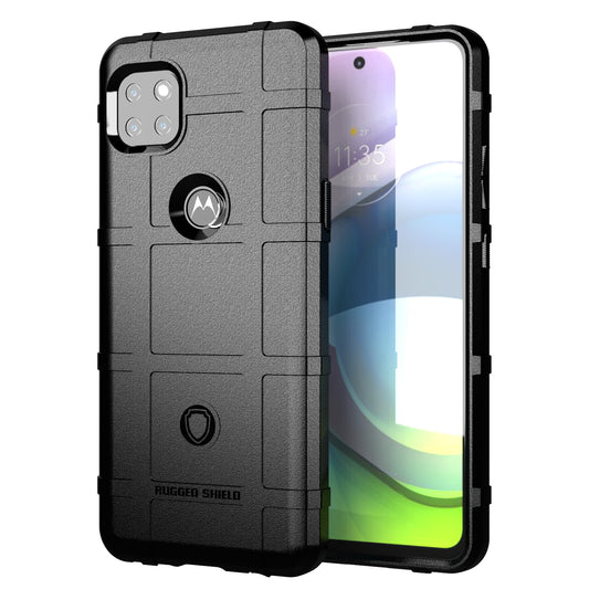 Rugged Shield Square Grid Texture TPU Phone Cover for Motorola Moto G 5G