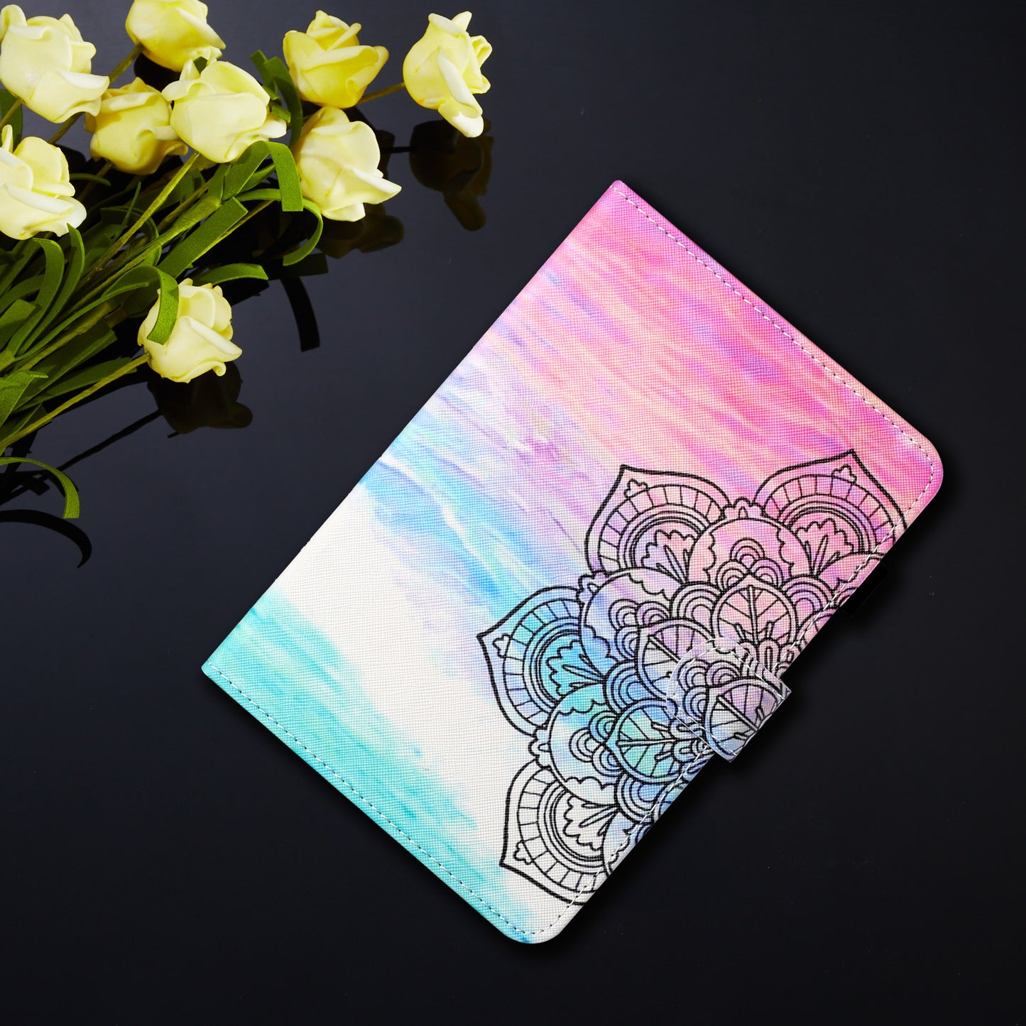 Card Holder Patterned Leather Stand Tablet Casing for Lenovo Tab M10 TB-X605F/X505F