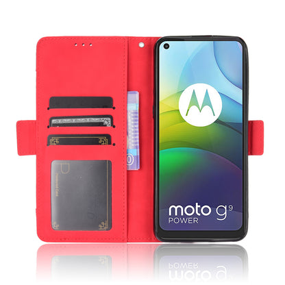 Multiple Card Slots Wallet Case Stand Leather Cover for Motorola Moto G9 Power