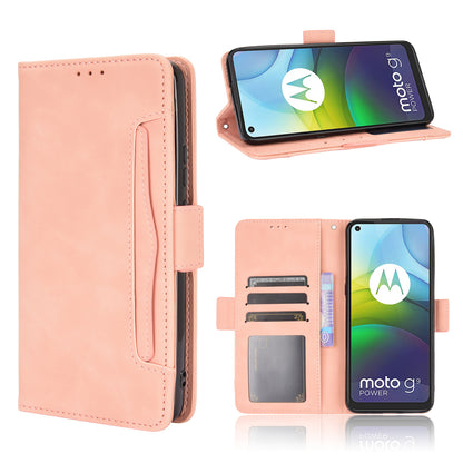 Multiple Card Slots Wallet Case Stand Leather Cover for Motorola Moto G9 Power