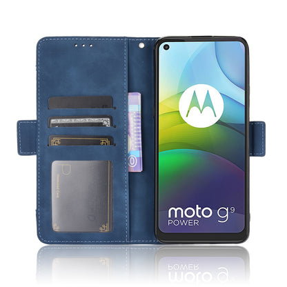 Multiple Card Slots Wallet Case Stand Leather Cover for Motorola Moto G9 Power