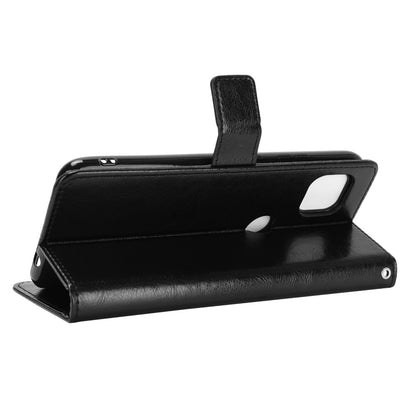 Crazy Horse Wallet Stand Leather Shell with Strap for Motorola Moto G 5G