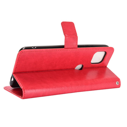 Crazy Horse Wallet Stand Leather Shell with Strap for Motorola Moto G 5G