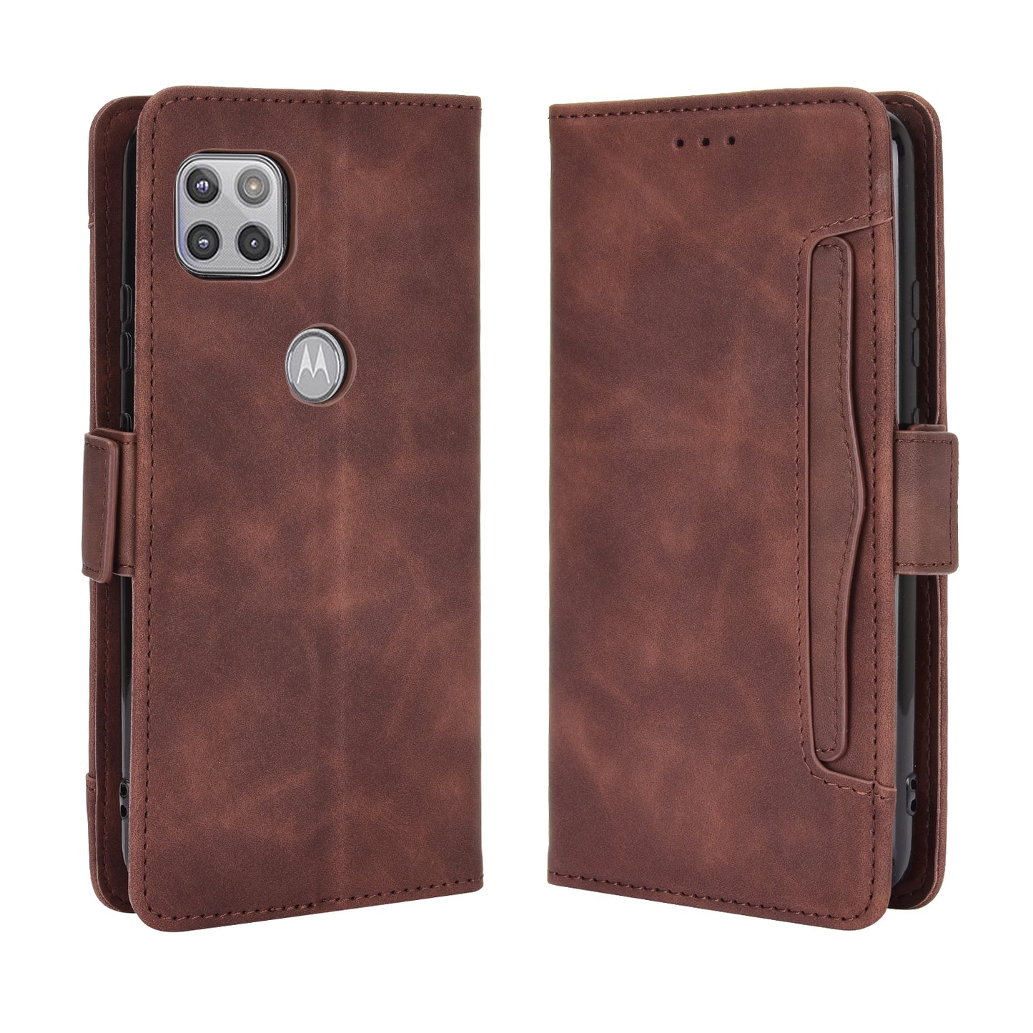 Multiple Card Slots Wallet Case Stand Leather Shell for Motorola Moto G 5G