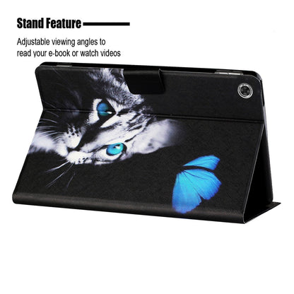 Stand Distinctive Patterned Leather Protector for Lenovo Tab M10 Plus TB-X606F/M10 FHD Tablet Cover