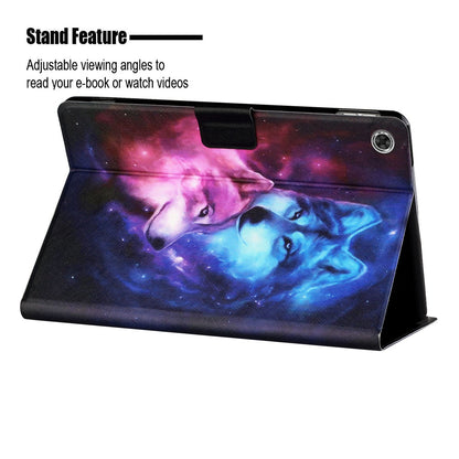 Stand Distinctive Patterned Leather Protector for Lenovo Tab M10 Plus TB-X606F/M10 FHD Tablet Cover