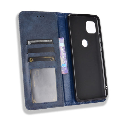 Magnetic Vintage Style Phone Case Wallet Stand Leather Cover for Motorola Moto G 5G