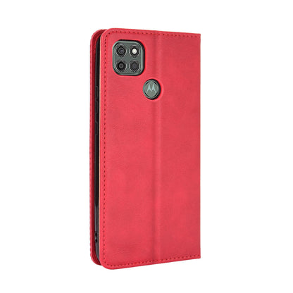 Magnetic Vintage Style Phone Case Wallet Stand Leather Cover for Motorola Moto G9 Power