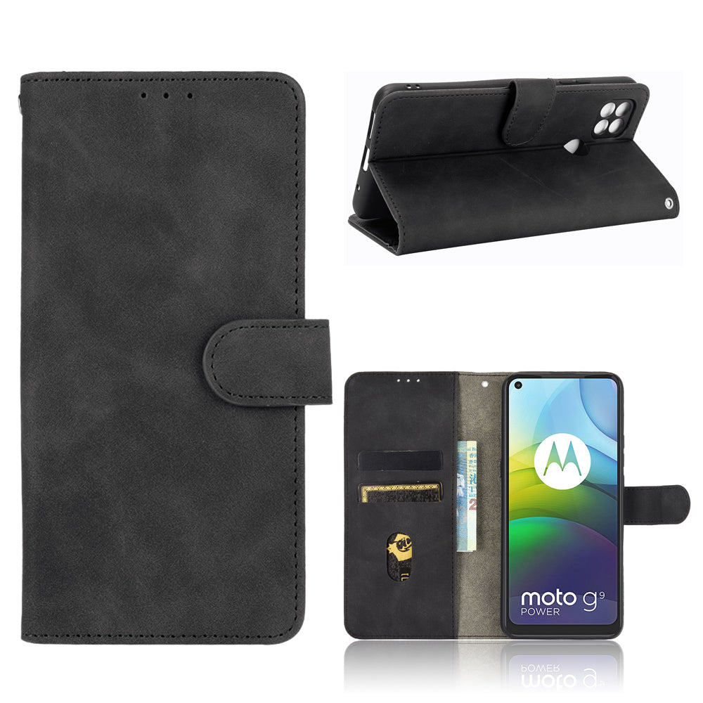 Delicate PU Leather Wallet Cell Phone Case for Motorola Moto G9 Power