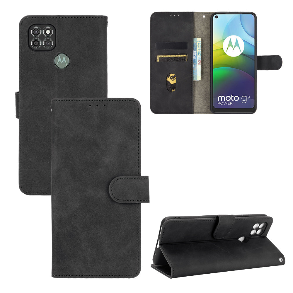 Delicate PU Leather Wallet Cell Phone Case for Motorola Moto G9 Power