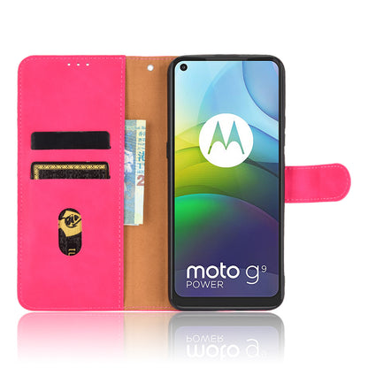 Delicate PU Leather Wallet Cell Phone Case for Motorola Moto G9 Power