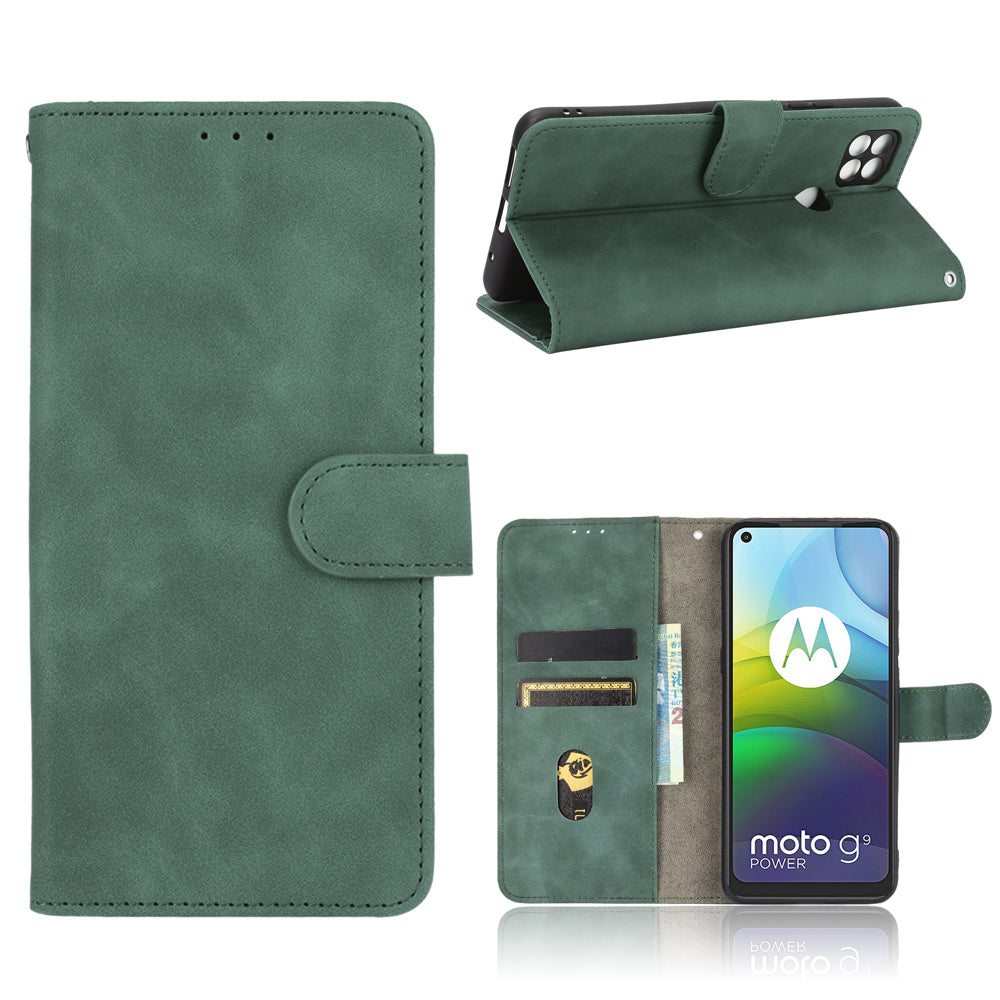 Delicate PU Leather Wallet Cell Phone Case for Motorola Moto G9 Power