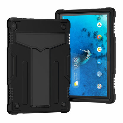 Shock Absorption Silicone + PC Tablet Hybrid Case with Folding Kickstand for Lenovo Tab M10 TB-X605F/X505