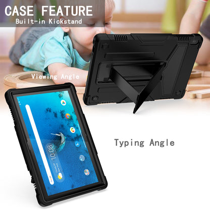 Shock Absorption Silicone + PC Tablet Hybrid Case with Folding Kickstand for Lenovo Tab M10 TB-X605F/X505