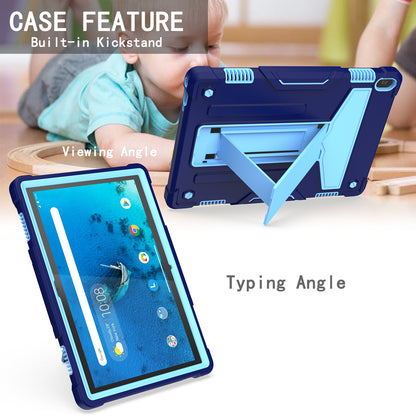 Shock Absorption Silicone + PC Tablet Hybrid Case with Folding Kickstand for Lenovo Tab M10 TB-X605F/X505