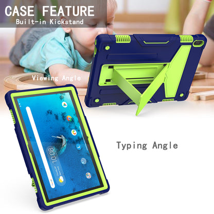 Shock Absorption Silicone + PC Tablet Hybrid Case with Folding Kickstand for Lenovo Tab M10 TB-X605F/X505