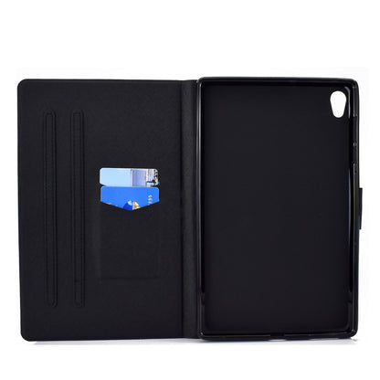 TPU + PU Leather Pattern Printing Card Holder Tablet Case for Lenovo Tab M10 HD Gen 2 X306X