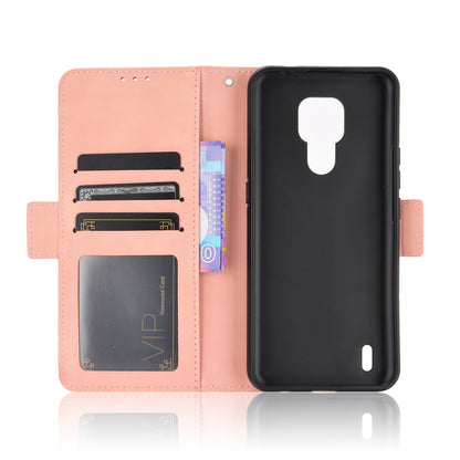 For Motorola Moto E7 Multiple Card Slots Protective Cover Stand Leather Case