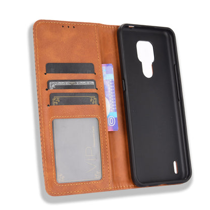 Vintage Style Wallet Stand Leather Phone Cover for Motorola Moto E7