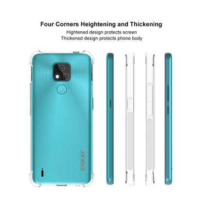 ENKAY Antislip 4 Corners Thickened Shockproof Clear TPU Protector Shell for Motorola Moto E7