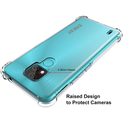 ENKAY Antislip 4 Corners Thickened Shockproof Clear TPU Protector Shell for Motorola Moto E7