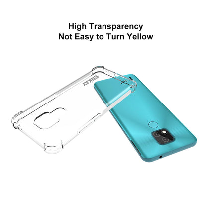 ENKAY Antislip 4 Corners Thickened Shockproof Clear TPU Protector Shell for Motorola Moto E7