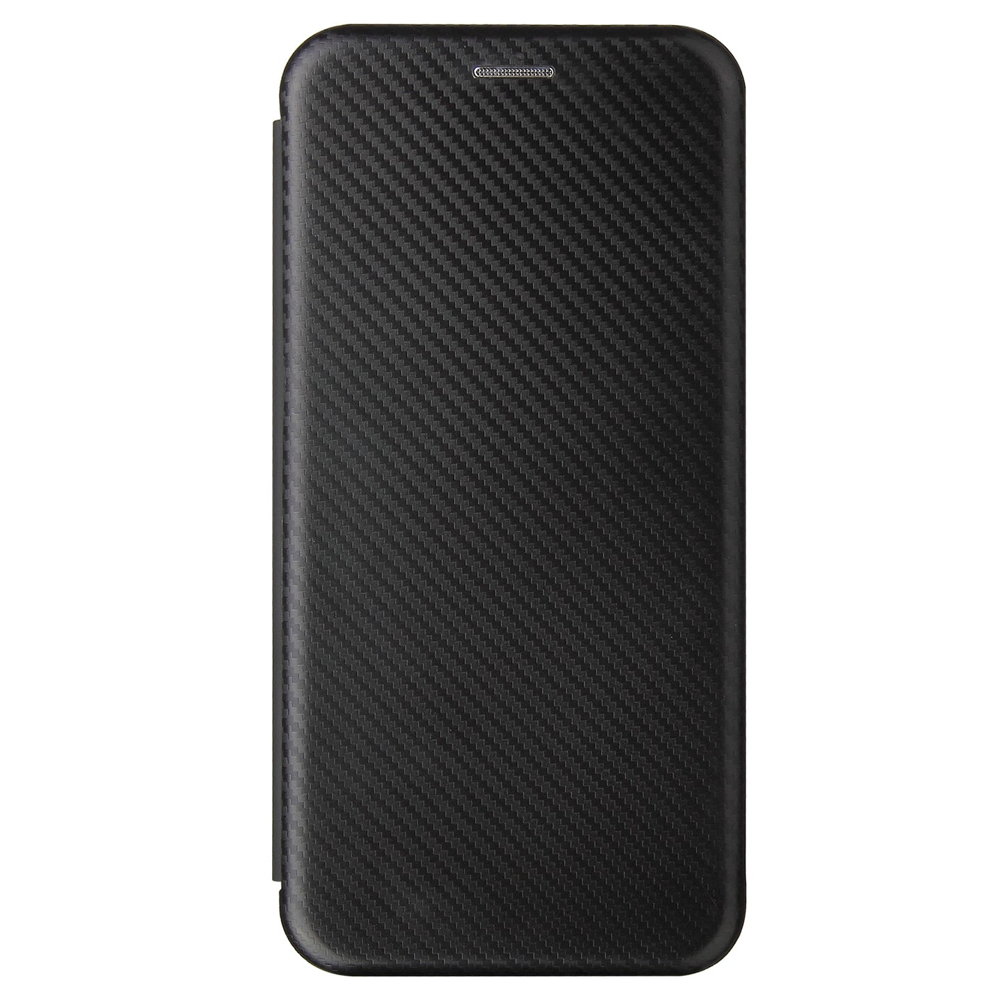 Auto-absorbed Stand Cover for Motorola Moto E7 Carbon Fiber Texture Leather Case